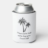 Huwelijksfeest gunsten Palm Tree Beach Meisjes Wee Blikjeskoeler (Blikje Achterkant)