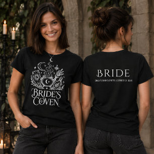 Huwelijksfeest Heks Coven Bruid Zwart T-shirt