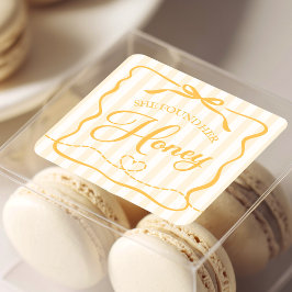 Huwelijksfeest Honey Vierkante Sticker