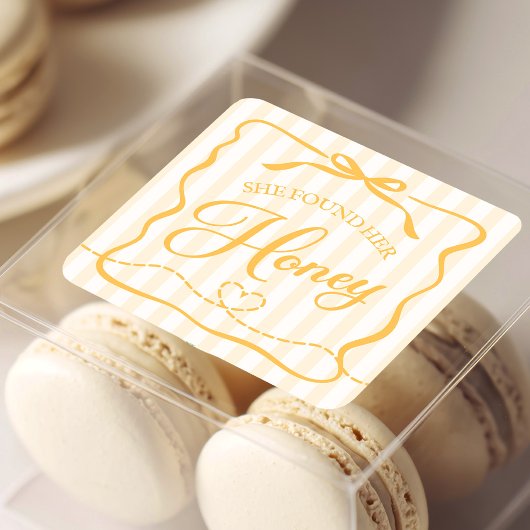 Huwelijksfeest Honey Vierkante Sticker