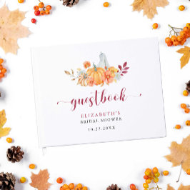 Huwelijksfeest in de herfst Pompoenscript op maat Gastenboek