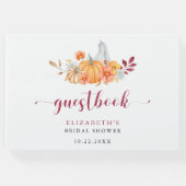 Huwelijksfeest in de herfst Pompscript op maat Gastenboek (Voorkant)