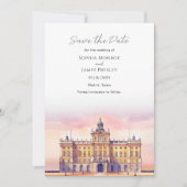 Huwelijksfeest in Madrid Spanje Save The Date (Voorkant)
