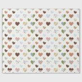 Huwelijksfeest inpakpapier voor dame in harten sh (Vlak)