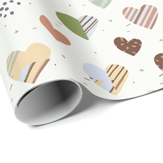 Huwelijksfeest inpakpapier voor dame in harten sh (Rol Hoek)