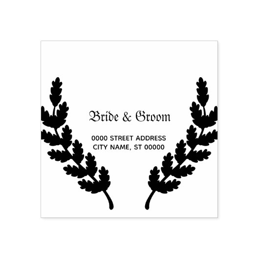 Huwelijksfeest laat decoratie elegant rubberstempel (Afrduk)