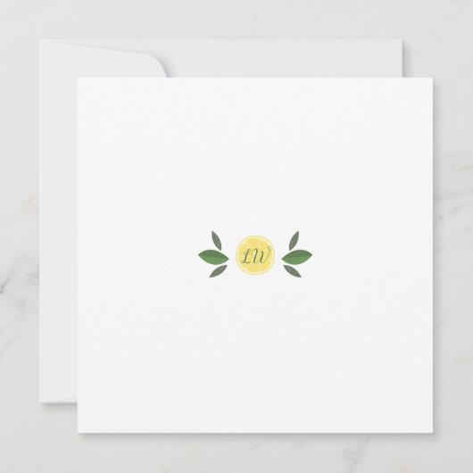 Huwelijksfeest Main Squeeze Lemons Bridal Shower Kaart (Achterkant)