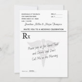 Huwelijksfeest Medisch Receptenblok  Kaart (Voorkant)