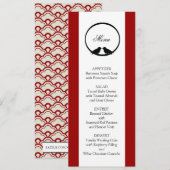 Huwelijksfeest Menu Kaarten voor Liefdesvogels (Voorkant / Achterkant)