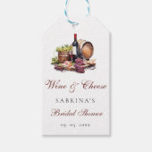 Huwelijksfeest met charcuterie bord wijn en kaas cadeaulabel (Voorkant)