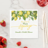 Huwelijksfeest met citroenthema voor bruidsdouche servet (Insitu)