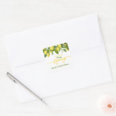 Huwelijksfeest met citroenthema voor bruidsmeisjes vierkante sticker (Envelop)