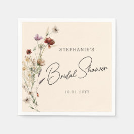 Huwelijksfeest met herfstbloemen servet