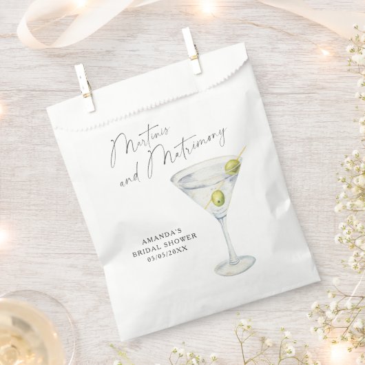 Huwelijksfeest met martini's bedankzakje (Geknipt)