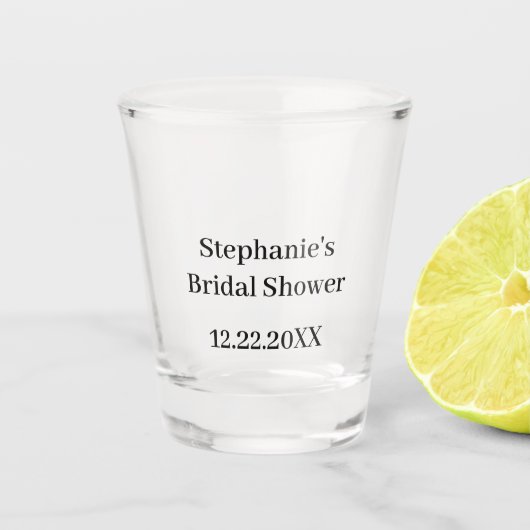 Huwelijksfeest Met Naam Bruiloft Geschenk Feest Fa Shot Glas (Voorkant)
