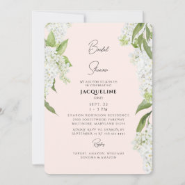 Huwelijksfeest met Roze Witte Hortensia's Kaart