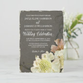 Huwelijksfeest Moderne Painterly Herfst Floral Kaart (Staand voorkant)