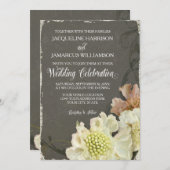 Huwelijksfeest Moderne Painterly Herfst Floral Kaart (Voorkant / Achterkant)