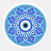 Huwelijksfeest Nazar No Evil Eye Envelope Seals Ronde Sticker (Voorkant)