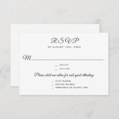 Huwelijksfeest of evenement 3 Entree RSVP-reactie RSVP Kaartje (Voorkant / Achterkant)