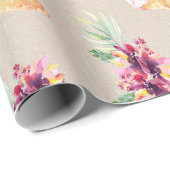 Huwelijksfeest of verjaardag bloemverpakkings papi cadeaupapier (Rol Hoek)