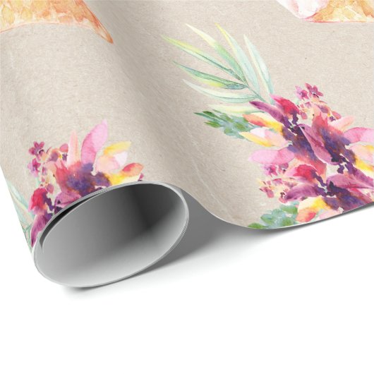 Huwelijksfeest of verjaardag bloemverpakkings papi cadeaupapier (Rol Hoek)