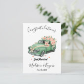 Huwelijksfeest op maat - Net getrouwd Briefkaart (Staand voorkant)