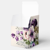 Huwelijksfeest Paarse Roze Bloemen Golden Elegant Bedankdoosjes (Geopend)