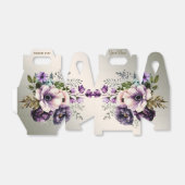 Huwelijksfeest Paarse Roze Bloemen Golden Elegant Bedankdoosjes (Uitgevouwen)