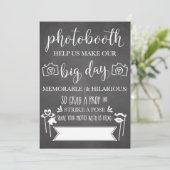 Huwelijksfeest Photobooth Hashtag Bord Kaart (Staand voorkant)