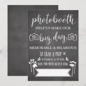 Huwelijksfeest Photobooth Hashtag Bord Kaart (Voorkant / Achterkant)