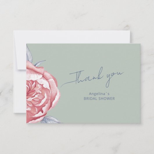 Huwelijksfeest plat dankkaart bedankkaart (Voorkant)