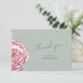 Huwelijksfeest plat dankkaart bedankkaart (Staand voorkant)