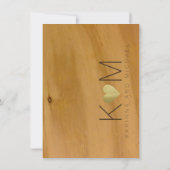 huwelijksfeest r.s.v.p. met rustieke houtstructuur kaart (Achterkant)