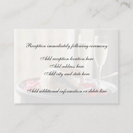 Huwelijksfeest Receptie Kaart (Voorkant)