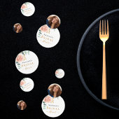 Huwelijksfeest roze gouden bloem foto confetti