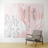 Huwelijksfeest roze witte bruidsjurk naam wandkleed (In Situ (horizontaal))