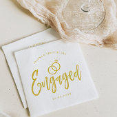Huwelijksfeest Script Lettering Goud Servet