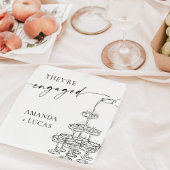 Huwelijksfeest Servetten, Champagne Toren  Servet