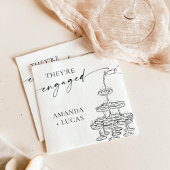 Huwelijksfeest Servetten, Champagne Toren  Servet