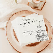 Huwelijksfeest Servetten, Champagne Toren  Servet