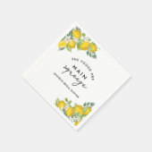 Huwelijksfeest servetten met citroen Main Squeeze (Hoek)