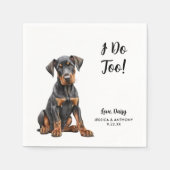 Huwelijksfeest servetten voor honden (Voorkant)