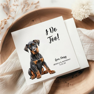 Huwelijksfeest servetten voor honden