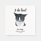 Huwelijksfeest servetten voor katten (Voorkant)
