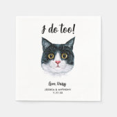 Huwelijksfeest servetten voor katten (Voorkant)