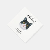 Huwelijksfeest servetten voor katten (Hoek)