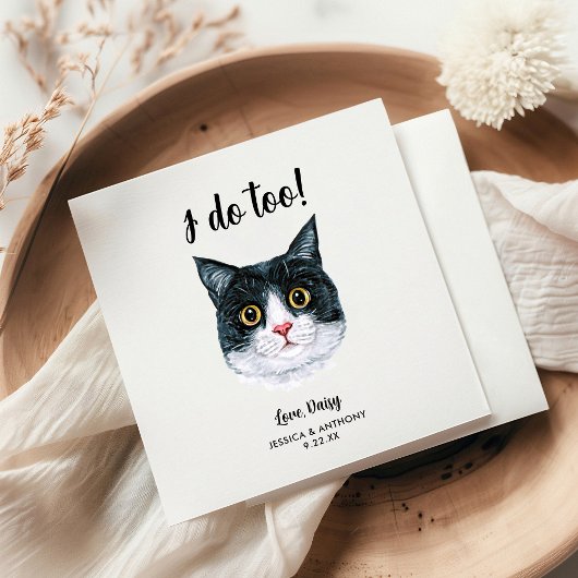 Huwelijksfeest servetten voor katten