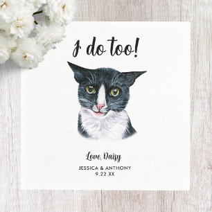 Huwelijksfeest servetten voor katten