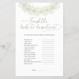 Huwelijksfeest spel flyer: Voltooi de zin Flyer